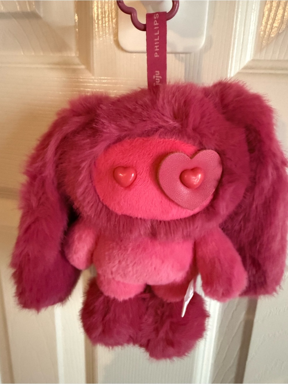 Plush Floppy Ears Pink Bunny Keychain Plush